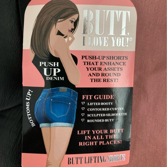 Butt lifting/ enhancing coloured Jean shorts - Picture 5 of 5